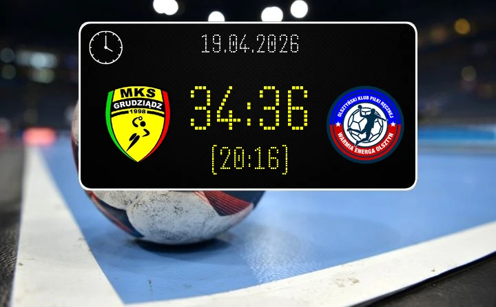 [PIŁKA RĘCZNA] MKS Grudziądz – Warmia Energa Olsztyn 34:36 w I Lidze Mężczyzn (Grupa A) – zacięte granie w Grudziądzu, punkty dla gości