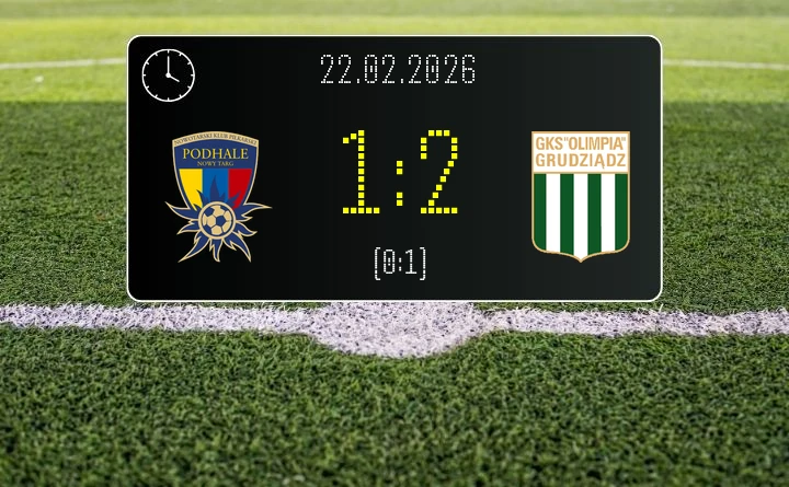 [PIŁKA NOŻNA] Podhale Nowy Targ – Olimpia Grudziądz 1:2 – ważne trzy punkty w Betclic 2. liga