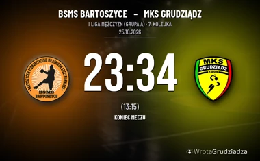[PIŁKA RĘCZNA] BSMS Bartoszyce – MKS Grudziądz 23:34. Lider wygrywa w I Lidze Mężczyzn (Grupa A)
