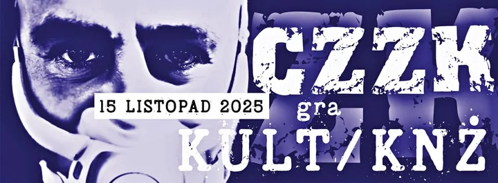 Obrazek przedstawia grafikę promocyjną wydarzenia Koncert coverów Kultu i Kazika na Żywo w Pubie Czarny Krążek