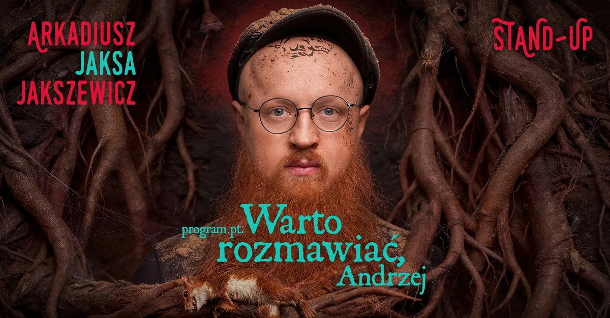 Grafika promocyjna wydarzenia Warto rozmawiać, Andrzej – stand-up w Grudziądzu