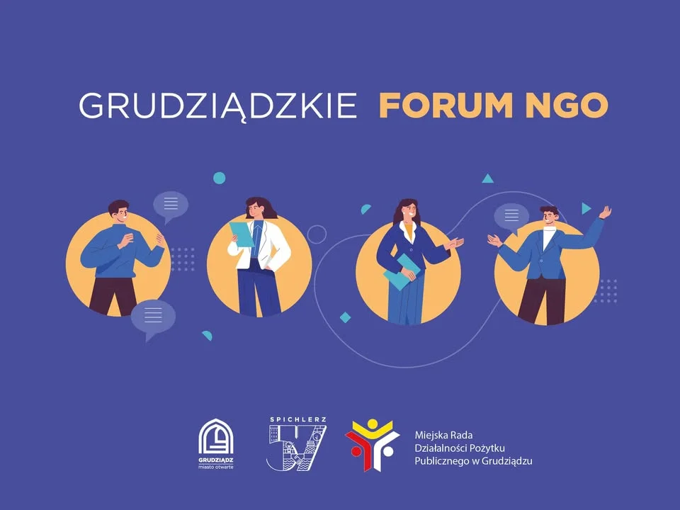 Grafika promocyjna wydarzenia Grudziądzkie Forum NGO – program i miejsce
