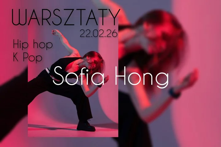 Grafika promocyjna wydarzenia Hip hop/k pop – Sofia Hong w Space (warsztaty)