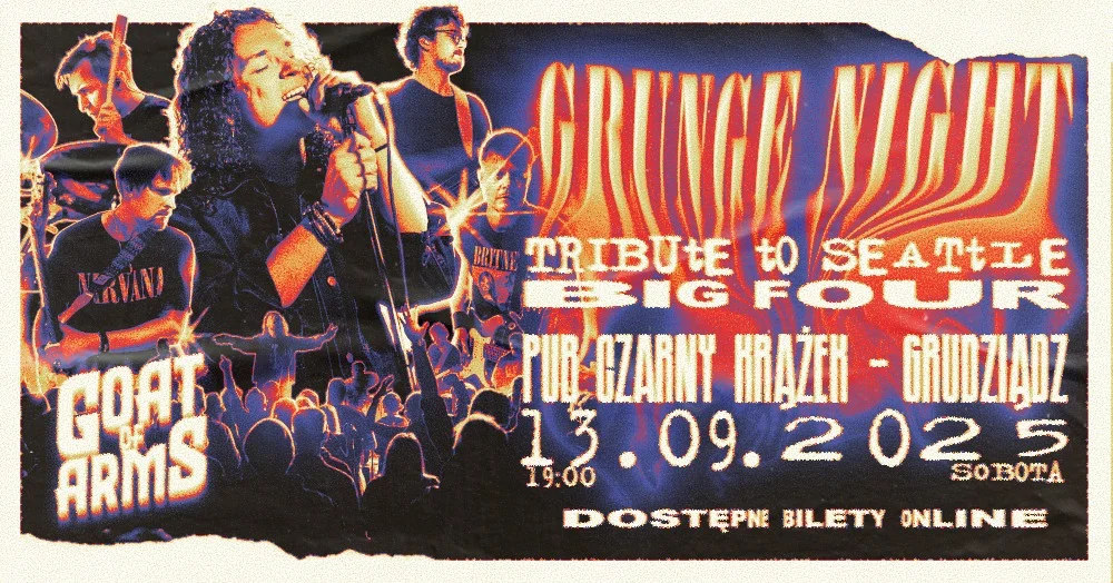 Grafika promocyjna wydarzenia Koncert Tribute zespołu Goat of Arms w Czarnym Krążku w Grudziądzu