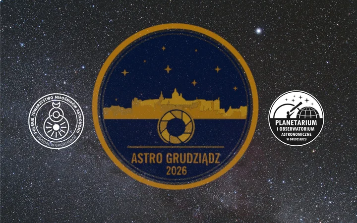 Grafika promocyjna wydarzenia Konkurs FOTO AstroGrudziądz 2026 — astrofotografia dla uczniów szkół ponadpodstawowych