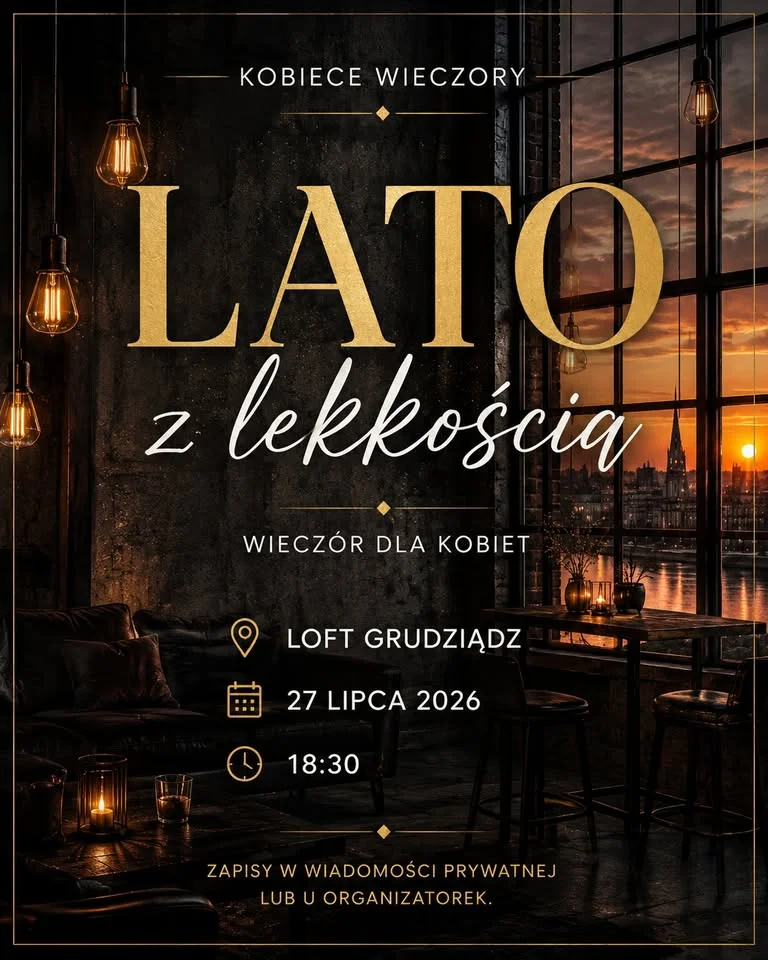 Grafika promocyjna wydarzenia Lato z lekkością: wieczór kobiet