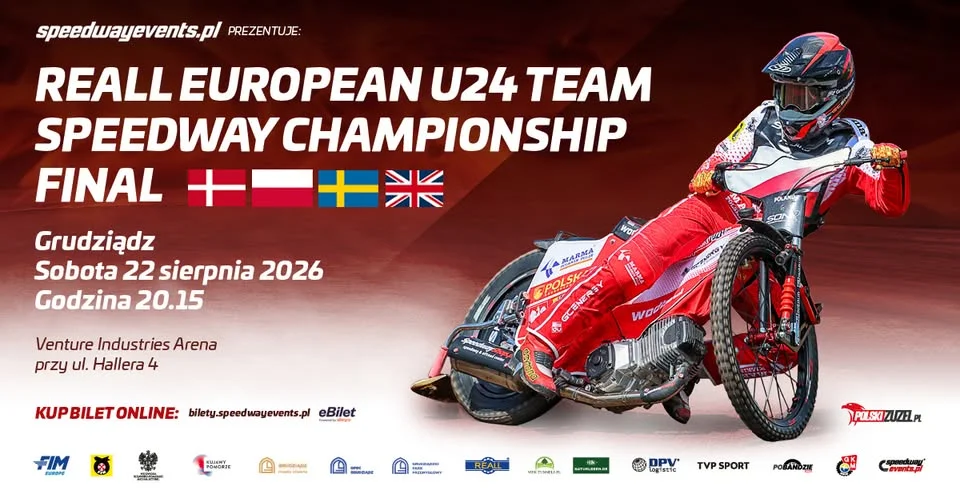 Grafika promocyjna wydarzenia Reall European U24 Team Speedway Championship Final w Grudziądzu