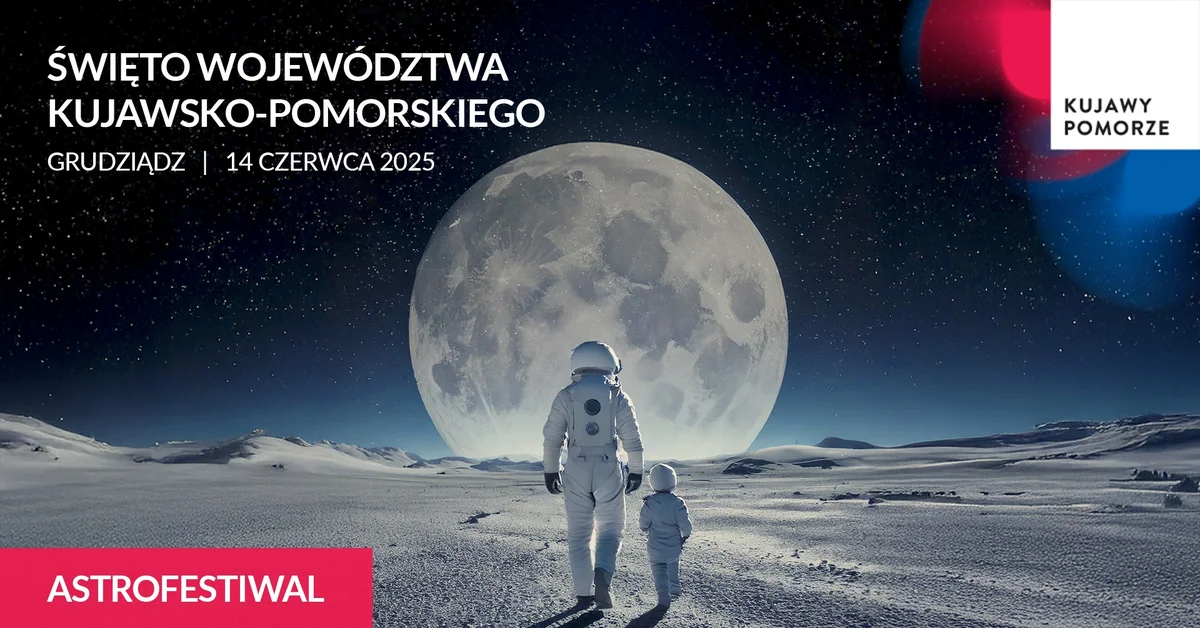 Grafika promocyjna wydarzenia Rodzinny piknik naukowy o tematyce kosmicznej w Grudziądzu