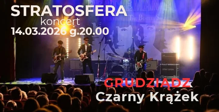 Grafika promocyjna wydarzenia Stratosfera — koncert w Grudziądzu