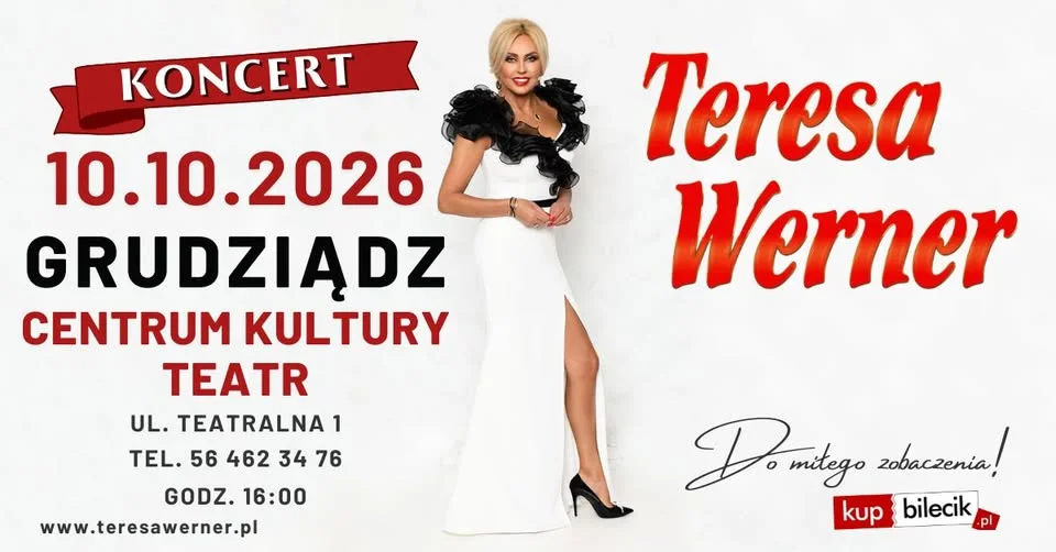 Grafika promocyjna wydarzenia TERESA WERNER - GRUDZIĄDZ: koncert w Grudziądzu
