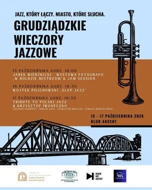 Grafika promocyjna wydarzenia Grudziądzkie wieczory jazzowe