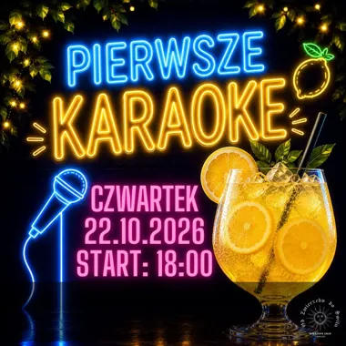 Grafika promocyjna wydarzenia Pierwsze Zmiechowe Karaoke w Grudziądzu