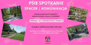 Grafika promocyjna wydarzenia Psie spotkanie | Grudziądz — spacer kontrolowany i socjalizacja psów