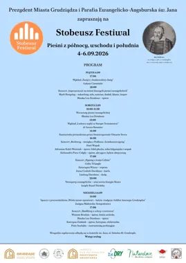 Grafika promocyjna wydarzenia Stobeusz Festiwal Pieśni z północ, wschodu i południa