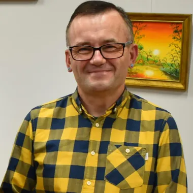 Grafika promocyjna wydarzenia Uroczyste otwarcie wystawy prac Michała Hawełko