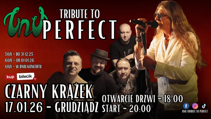 Grafika promocyjna wydarzenia UNU Tribute To Perfect w Pubie Czarny Krążek (Grudziądz) — 17 stycznia 2026