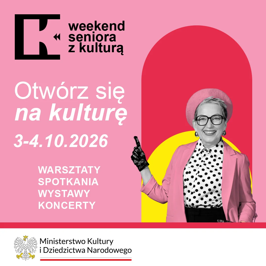 Grafika promocyjna wydarzenia Weekend Seniora z Kulturą