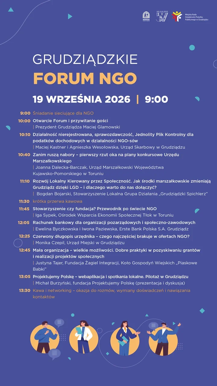 Forum NGO w Grudziądzu połączy podatki, granty i lokalne pomysły