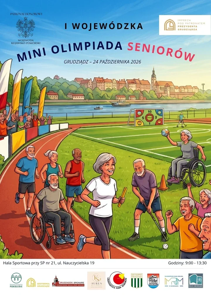 Seniorzy staną do sportowej rywalizacji. W Grudziądzu odbędzie się miniolimpiada