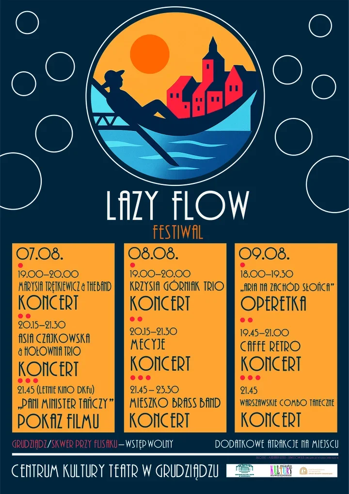 Lazy Flow w Grudziądzu. Trzy wieczory muzyki i filmowy finał przy Flisaku