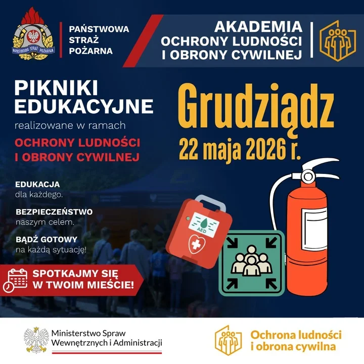 Piknik strażacki w Grudziądzu stawia na wiedzę, która może uratować życie