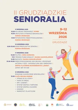 Senioralia w Grudziądzu potrwają cztery dni. W programie zdrowie, tańce i historia