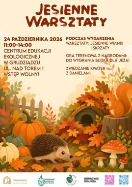 Jesienne warsztaty w Grudziądzu. Będą skrzaty, wianki i nagroda dla jeży