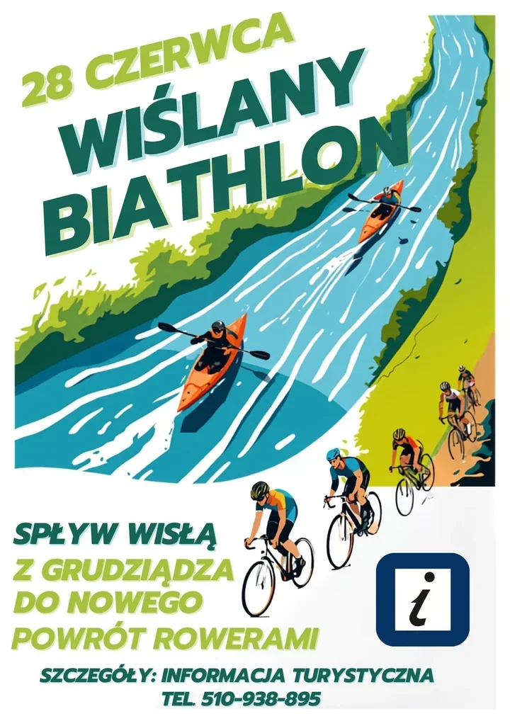 Kajaki i rowery w jednym dniu. Wiślany Biathlon na Urodziny Grudziądza