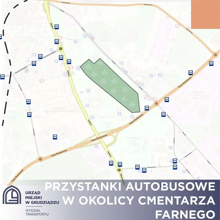 Autobusy C dowiozą na cmentarze. Zmiany w Grudziądzu