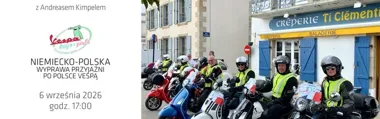 Vespa, przyjaźń i 2800 kilometrów - podróż zawita do Grudziądza