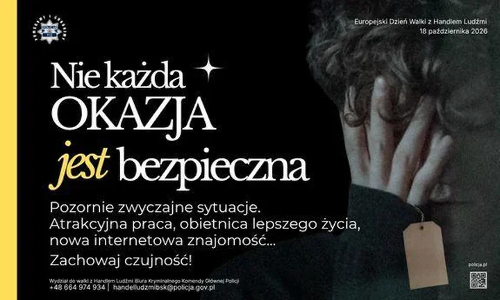 Oferta pracy może być pułapką. Policja ostrzega przed handlem ludźmi