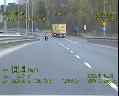 64 km/h za dużo w Grudziądzu - motocyklista stracił prawo jazdy
