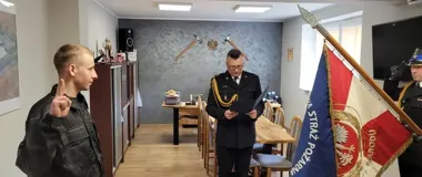 Nowy funkcjonariusz złożył ślubowanie. Trafił do JRG nr 1 w Grudziądzu